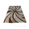 Modern Beige Polyester Rugs, Contemporary Design Patterned Shaggy Rug Carpet